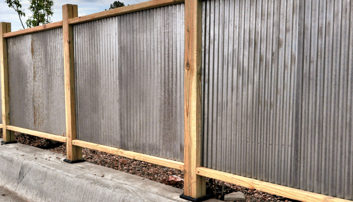 Corrugated Metal Fencing privacy fence